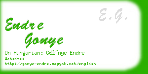 endre gonye business card